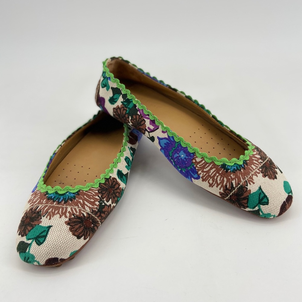 Floral Print Flats The Original Car Shoe